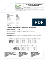 Test Report For Unit-1 Generator Transformer-B Phase Page No