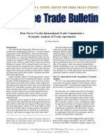 How Not To Use The International Trade Commission's Economic Analysis of Trade Agreements