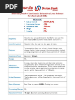 Brief Snapshot of The Special Education Loan Scheme