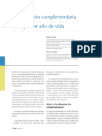 Alimentación Complementaria en El Primer Año de Vida