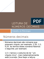 Leitura de Numeros Decimais