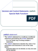 Switch: Decision and Control Statements: Special Math Functions