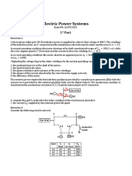 Electric Power Systems: 1° Part