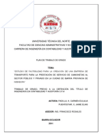 Estudio de Factibilidad para La Creacion de Una Empresa de Transporte para La Prestacion de Servicio de Camiones Al Secto-1