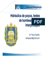 8 - Hidráulica de Poços Testes de Bombeamento e Interpretação