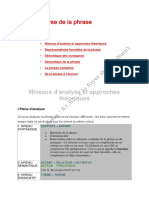 Analyse Linguistique de La Phrase