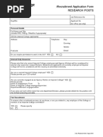 Research IRecruitment Application Form