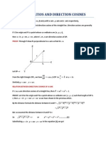 Direction Ratios and Direction Cosines