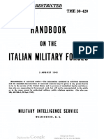 Handbook On The Italian Military Forces