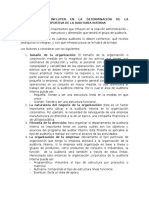 Factores Que Influyen en La Determinación de La Organización Corporativa de La Auditoría Interna