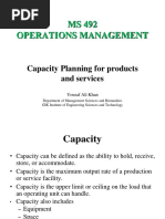 MS 492 Operations Management: Capacity Planning For Products and Services