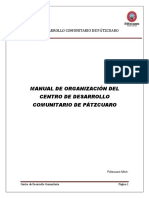 Manual de Organizacion Del Centro de Desarrollo Comunitario Vista Del Lago PDF