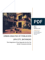 Urban Analysis of Poblacion, Lipa City - Integration of Casa Segunda Into The Economic Activity of Batangas