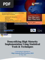 CMMI High Maturity Best Practices HMBP 2010: Demystifying High Maturity Implementation Using Statistical Tools & Techniques by Sreenivasa M. Gangadhara, Ajay Simha and Archana V. Kumar