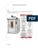 Maquinaria y Equipo de Panificación