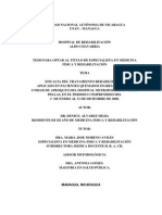 Tesis para Optar Al Titulo de Especialista en Medicina Física y Rehabilitación