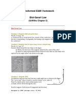 Transformed E&M I Homework Biot-Savart Law: (Griffiths Chapter 5)