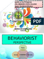 Behaviorist Perspective