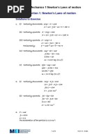 Newton's Laws of Motion - Solutions PDF