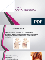 Toracotomía, Toracoplastia, Lobectomía