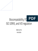 Biocompatability, FDA, IsO 10993, IVD