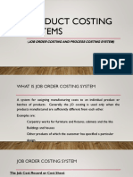 Job Order Costing Systems