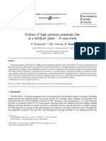 Failure of High Pressure Ammonia Line in A Fertilizer Plant - A Case Study