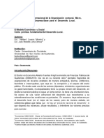 El Modelo Economico Social Premisa Fundamental Del Desarrollo