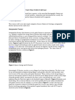 Characteristics of Fast Fracture in Metals