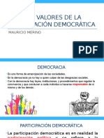 Los Valores de La Participación Ciudadana