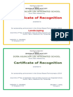 Technolympics 2016 Certificate