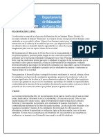 Filosofía Educativav Del Departamento de Educacion de PR y Filosofia Del Programa de y Ts