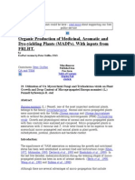 Organic Production of Medicinal, Aromatic and Dye-Yielding Plants (Madps) - With Inputs From FRLHT