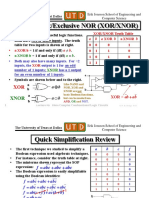 Exclusive OR/Exclusive NOR (XOR/XNOR) : XOR/XNOR Truth Table Xor B A Xnor B 0 0 0 1 0 1 1 0 1 0 1 0 1 1 0 1