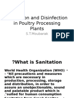 Sanitation and Disinfection in Poultry Processing Plants