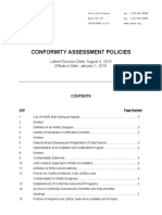 Conformity Assessment Policies