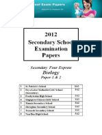 2012 Sec 4 Biology