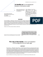 El Papel de La Familia en La Normalización Del Embarazo A Temprana Edad