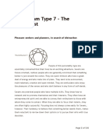 Enneagram Type 7 - The Enthusiast: Pleasure Seekers and Planners, in Search of Distraction