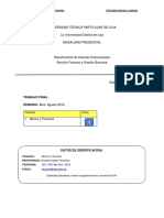 Cuestionario para El Estudio Examen Bimestral Operaciones Bancarias