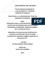 Propuesta para La Aplicación Del Método Abc en La Industria Graficas Olmedo Ciudad de Quito PDF