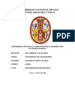 Determinación de La Conductividad Calorífica en Solidos Porosos