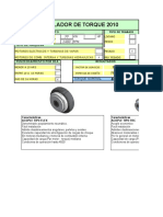 Calculador de Torque (Con Tablas de Los Tipos de Acople Disponibles)