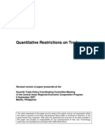 Quantitative Restrictions On Trade: Revised Version of Paper Presented at The