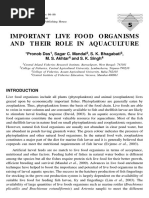 Important Live Food Organisms and Their Role in Aquaculture PDF