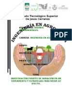 Fuentes de Variación en Un Experimento y Estrategias para Medir Su Efecto