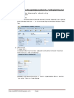 How To Do Subcontract Process Cycle in SAP With Planning Run