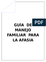 Guía de Manejo Familiar para La Afasia