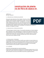 Proyecto Construccion de Planta Procesadora de Fibra de Alpaca en Espinar