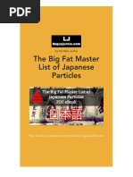 The Big Fat Master List of Japanese Particles Ebook - For Beginners